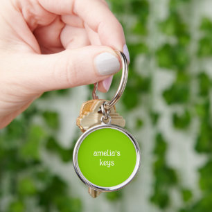 Porte-clés Personnalisé Vert Clair Tendance