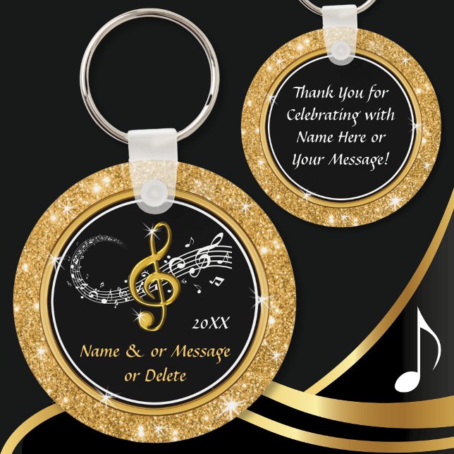 Porte-clés Personnalisée Musique pas cher Fête à thème Faveur (Music themed birthday party. Music Note Favors. Music Themed Graduation. Musical Party Favors. )