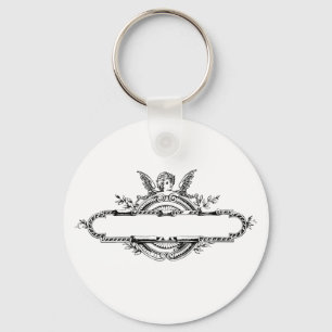 Porte-clés Personnaliser angel cherub fleur di lis imprimer