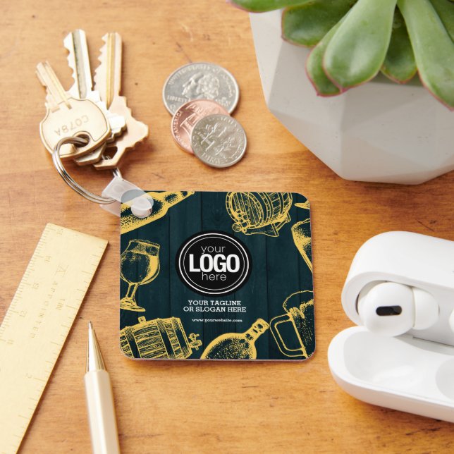 Porte-clés Personnaliser le thème de la brasserie Dark Green (Bureau)