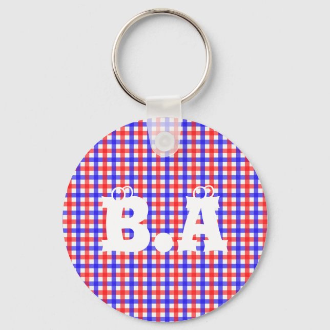 Porte-clés Personnaliser les initiaux sur mesure (Recto)