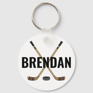 Porte-clés Personnaliser Personnaliser Nom Hockey Sticks Hock
