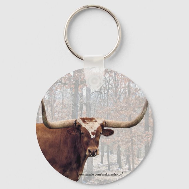 Porte-clés Personnaliser-porte - clé Longhorn (Recto)