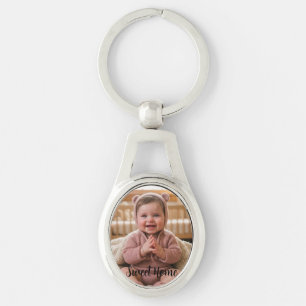 Porte-clés personnaliser simple ovale en métal