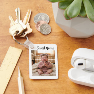 Porte-clés personnaliser simple personnalisé 1,6 " x 2,25" Al