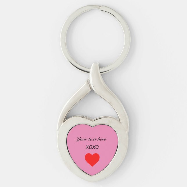 Porte-clés Personnaliser XOXO HEART (Devant)