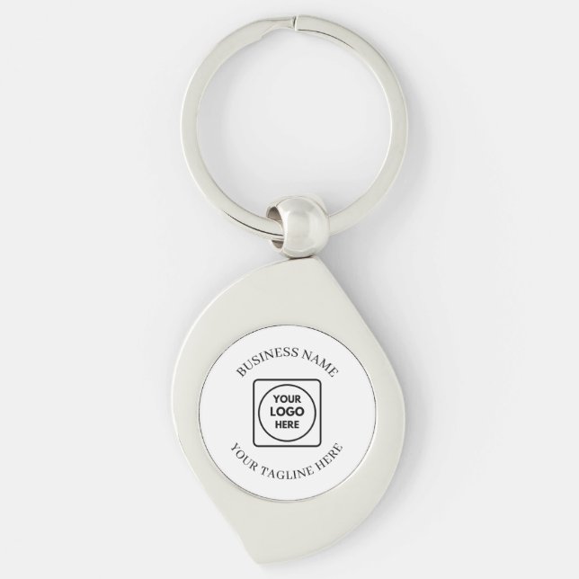 Porte-clés personnalisés avec logo et slogan de l' (Devant)