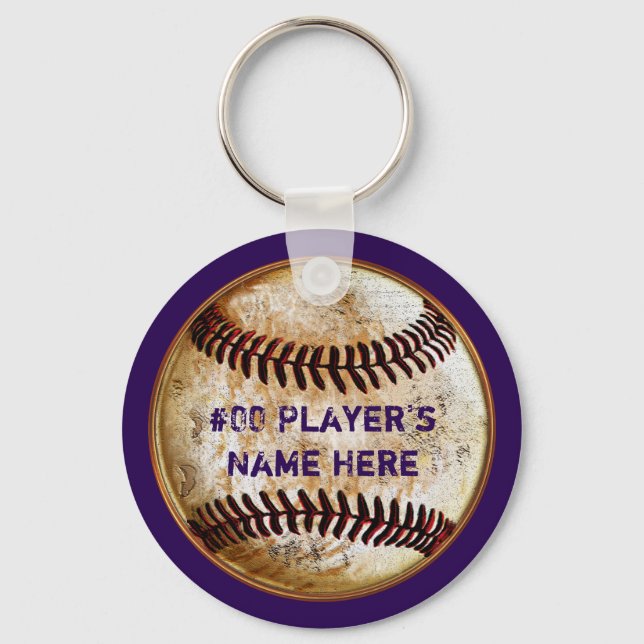 Porte-clés personnalisés de baseball pour cadeaux  (Recto)