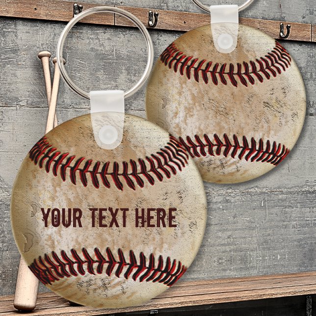 Porte-clés personnalisés de baseball pour ÉQUIPE o (Gift ideas for baseball team. Baseball gifts for players from coach. Baseball team gifts. )