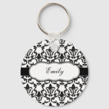 Personnalisez Avec Votre Nom Porte - clé Damask