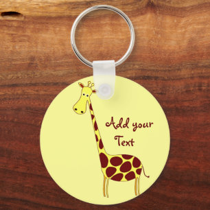 Porte-clés Personnalisez-le ! Design de girafe mignon