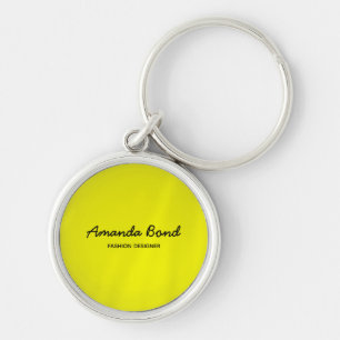 Porte-clés Personnalité minimaliste jaune ombre