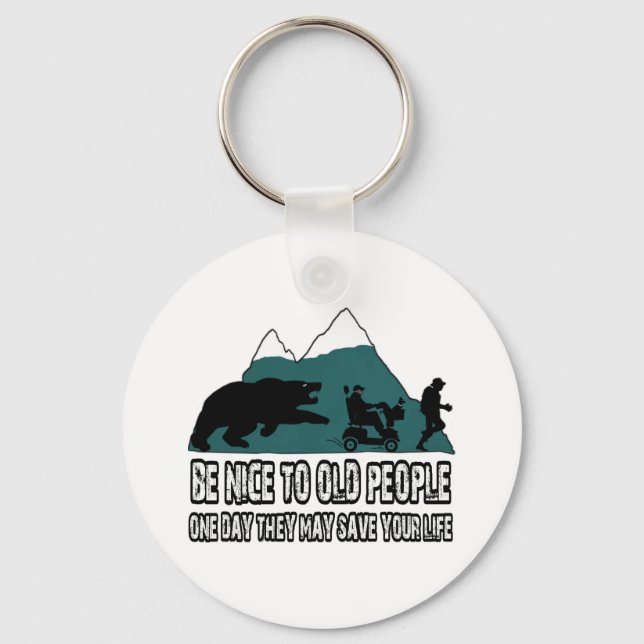 Porte-clés Personnes âgées amusantes (Recto)