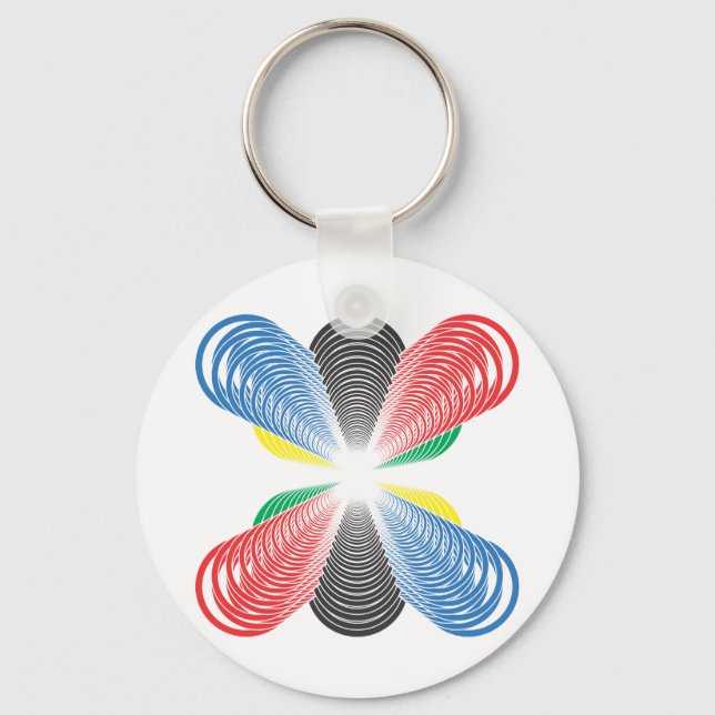 Porte-clés Perspective des cercles olympiques (Recto)