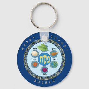 Porte-clés Pesach Seder Kosher six different Passover foods 
