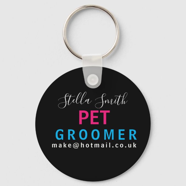 Porte-clés PET groomer, dog walker,  designer artist (Recto)
