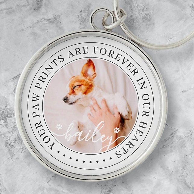 Porte-clés Pet Memorial Empreintes de pattes Coeurs Élégant P (Créateur téléchargé)