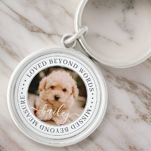 Porte-clés Pet Memorial Love Beyond Words Elegant Chic Photo