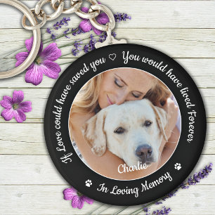 Porte-clés Pet Memorial personnalisé Photo Pet Perte de l'an