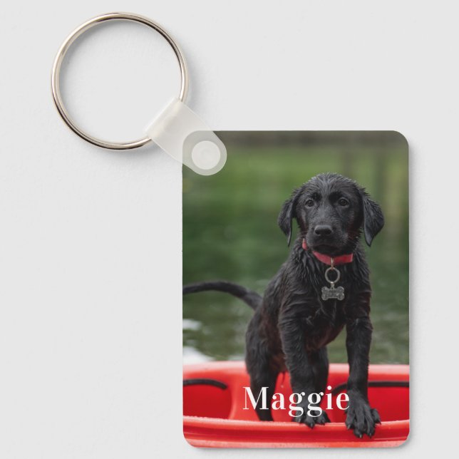 Porte-clés Pet Photo Keychain Custom Two Photo Double Sided (Recto)