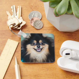 Porte-clés Pet Photo Personalized with Name Dog Lover