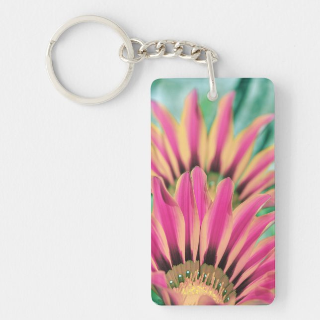 Porte-clés Pétales de marguerite rose chaud (Devant)