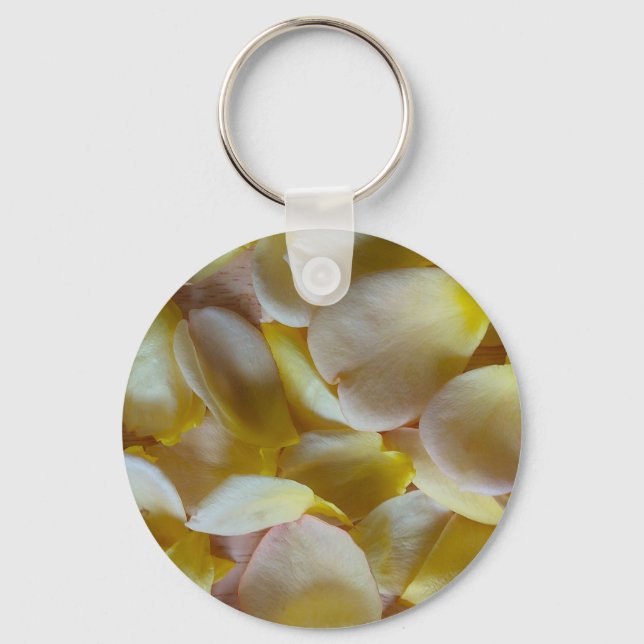 Porte-clés Pétales de rose jaune (Recto)