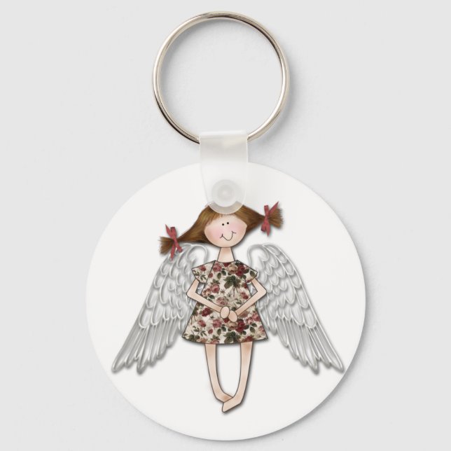 Porte-clés Petit ange fille (Recto)