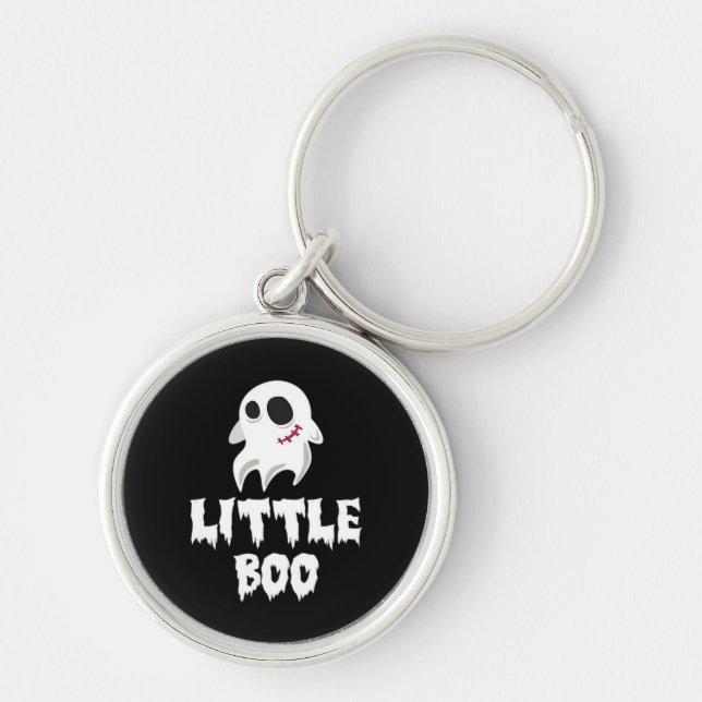Porte-clés Petit Boo dans un graphique cool d'Halloween (Devant)