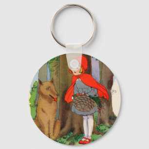 Porte-clés Petit chaperon rouge et loup