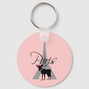 Porte-clés Petit chien à Paris de le