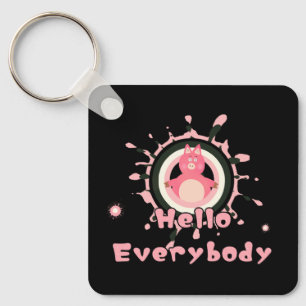 Porte-clés Petit cochon rose