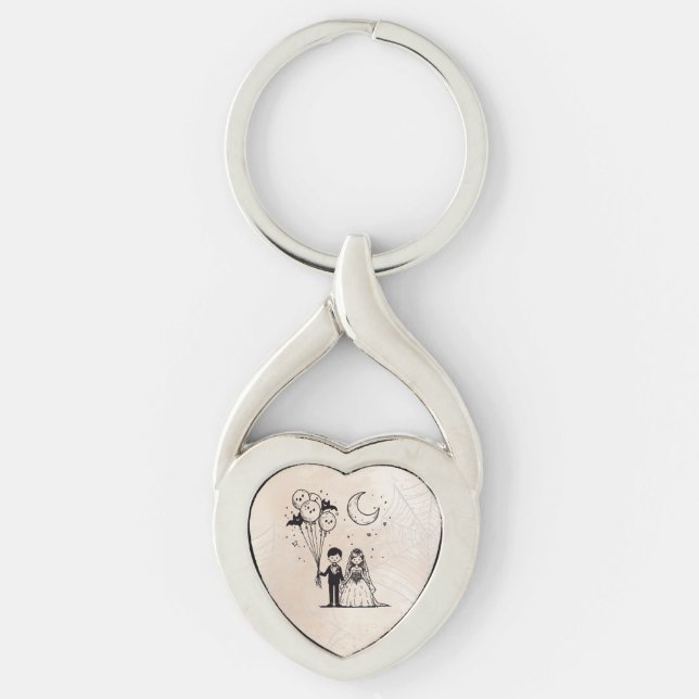Porte-clés Petit Couple Effrayant (Devant)
