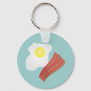 Porte-clés Petit déjeuner de bacon et d'oeufs