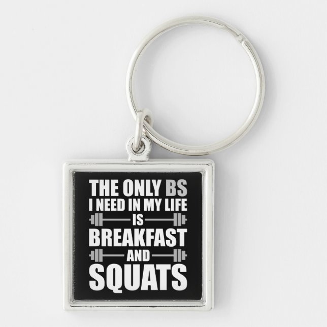 Porte-clés Petit-déjeuner et squats - Exercice de musculation (Devant)