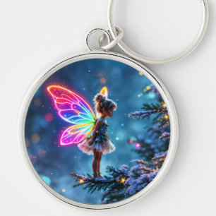Porte-clés Petit imaginaire lumineux de fée de Noël