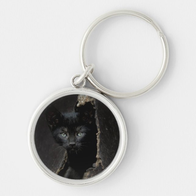 Porte-clés Petit Kitty noir (Devant)