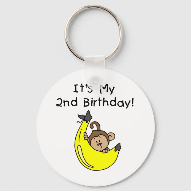Porte-clés Petit singe sur Banana 2e anniversaire (Recto)