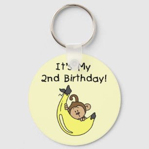 Porte-clés Petit singe sur Banana 2e anniversaire