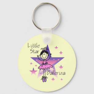 Porte-clés Petite Ballerine aux Cheveux Noirs