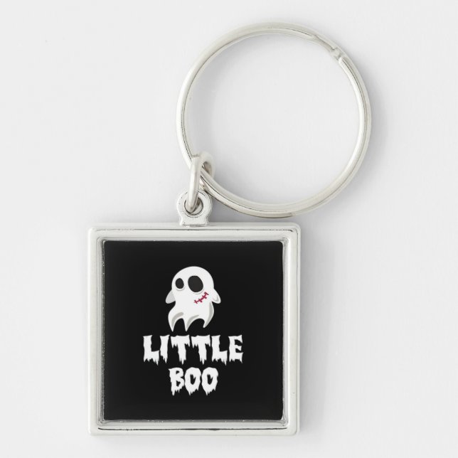 Porte-clés Petite Boo Dans Graphique De Halloween Cool (Devant)
