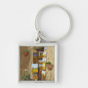 Porte-clés Petite boutique avec des œuvres d'art à vendre sur