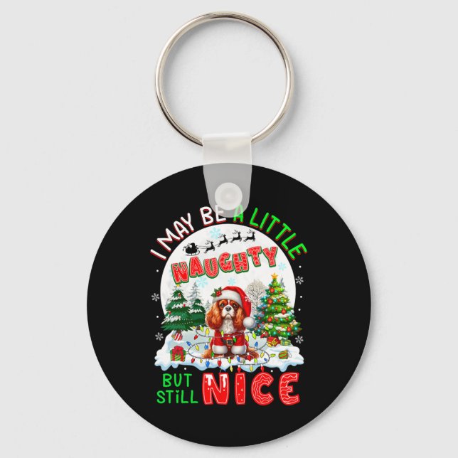 Porte-clés Petite coquine mais Nice Noël Cavalier Roi Charles (Recto)