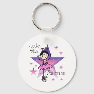 Porte-clés Petite Danseuse Étoile - Cheveux Noirs