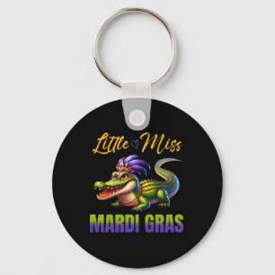 Porte-clés Petite Demoiselle Mardi Gras Alligator Mardigator
