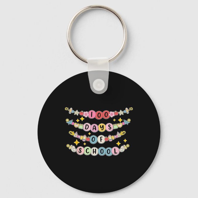 Porte-clés Petite Fille 100 Jours De Bracelet D'École (Recto)