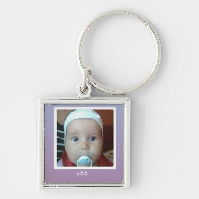 Porte-clés petite fille avec de grands yeux (Devant)