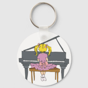 Porte-clés petite fille jouant du piano