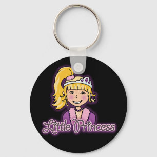 Porte-clés "Petite princesse" cheveux blonds noir porte - clé
