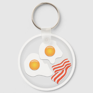Porte-clés Petits déjeuners aux œufs frits et au bacon